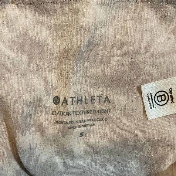 Athleta Elation Textured Tight Frosted Floral Pink leggings - Picture 7 of 12